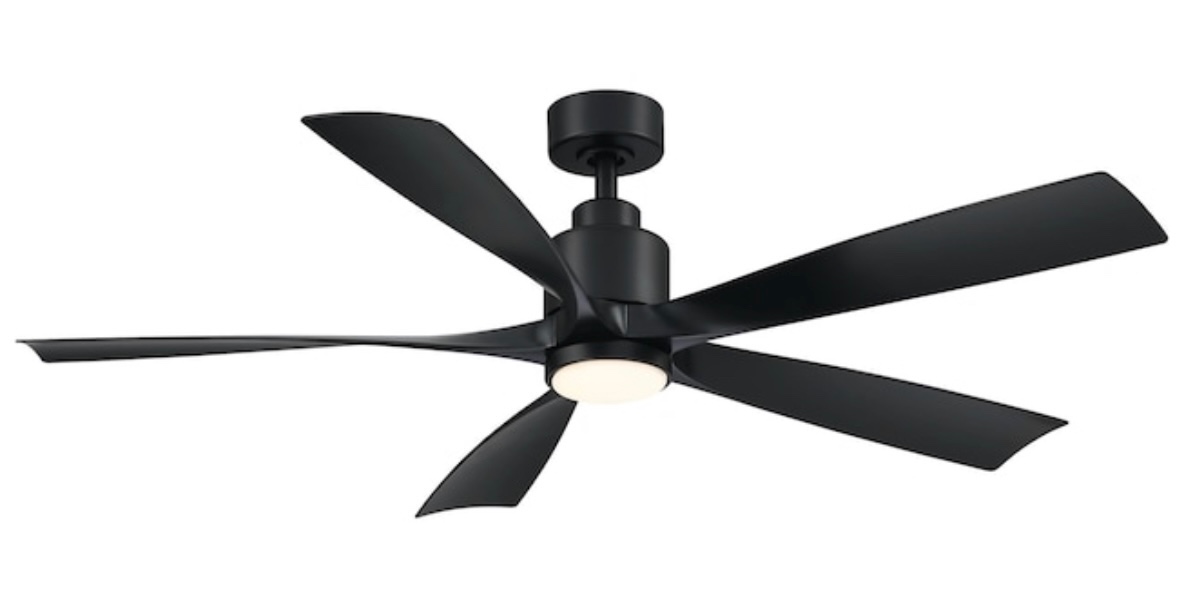 Kwint 52-in Black Color-changing LED Indoor/ Outdoor Ceiling Fan with Light Remote (5-Blade)