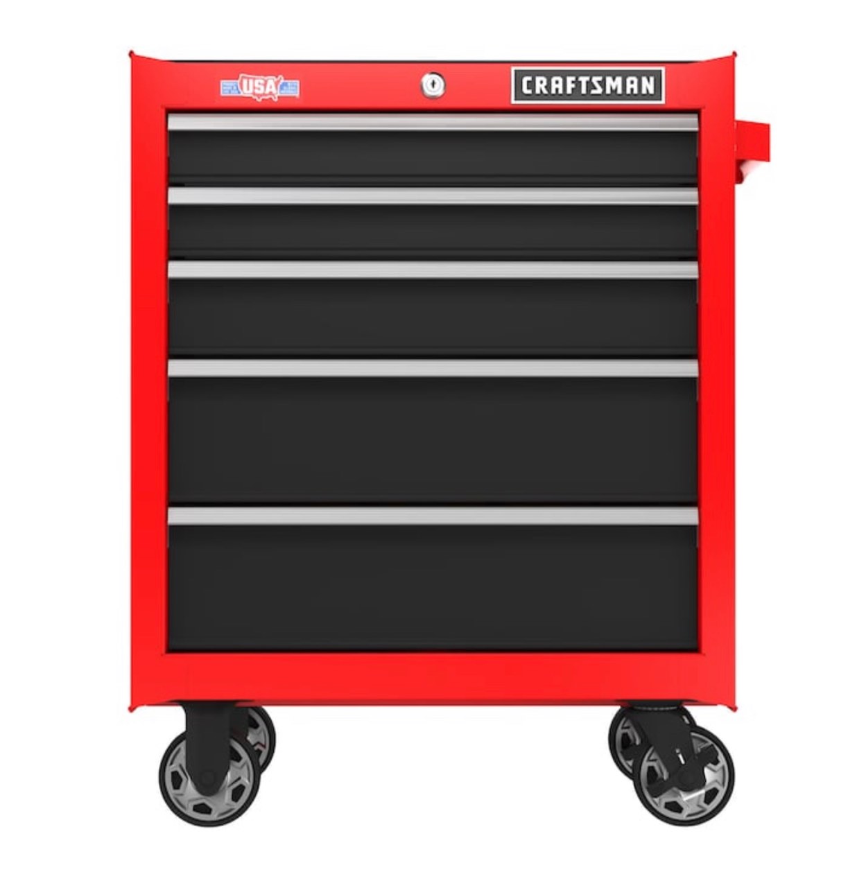 2000 Series 26.5-in W x 34-in H 5-Drawer Steel Rolling Tool Cabinet (Red)