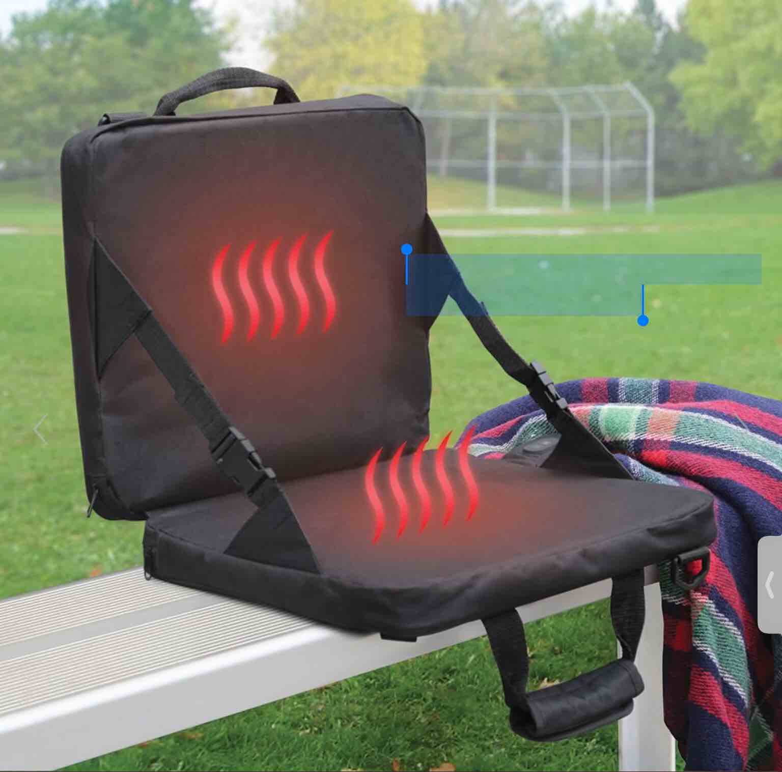 The Rechargeable Heated Massaging Stadium Seat