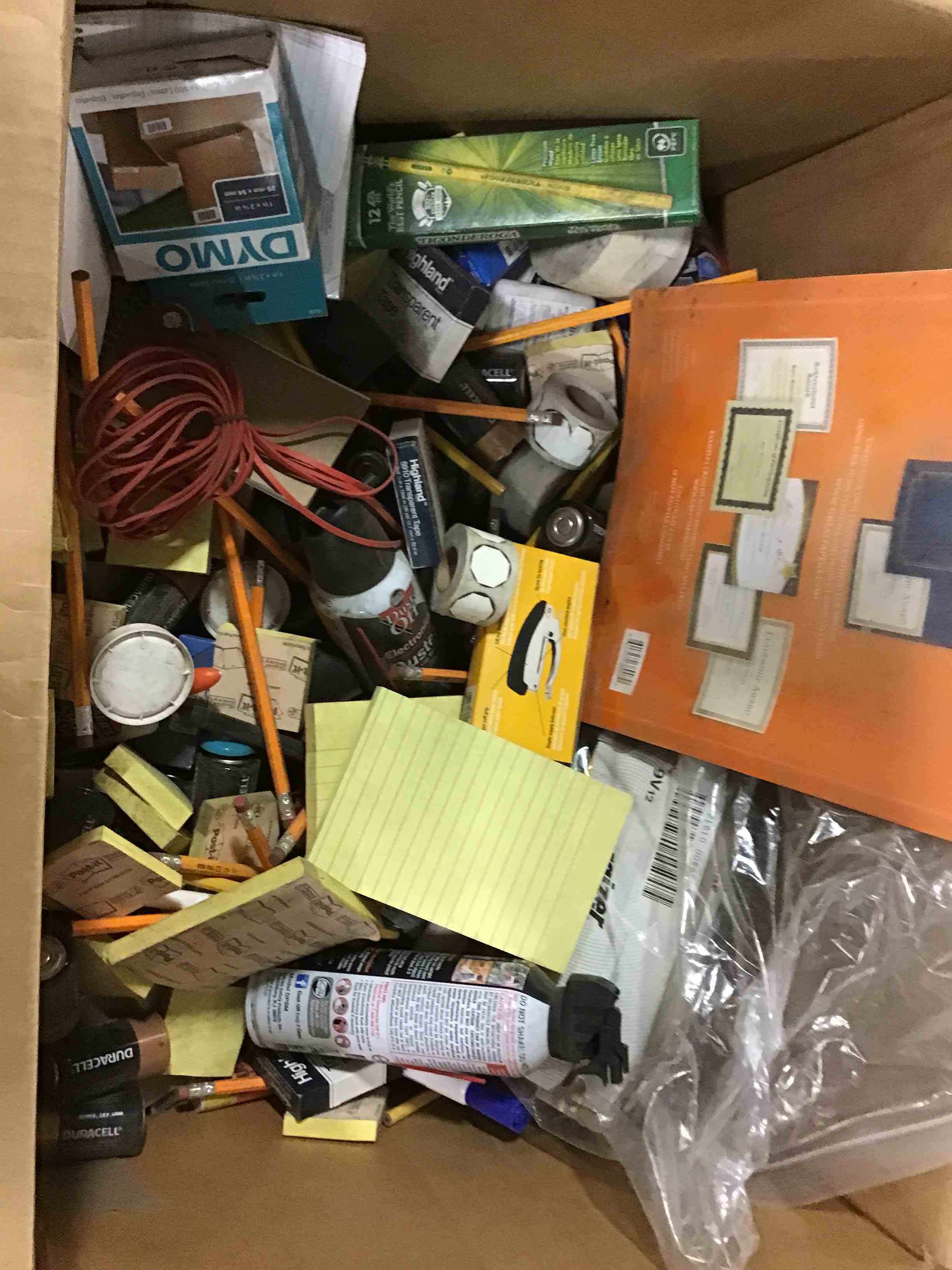 Assorted of variety of products for the maintenance and cleaning of office or home. (expiration date, brands and sizes may vary)