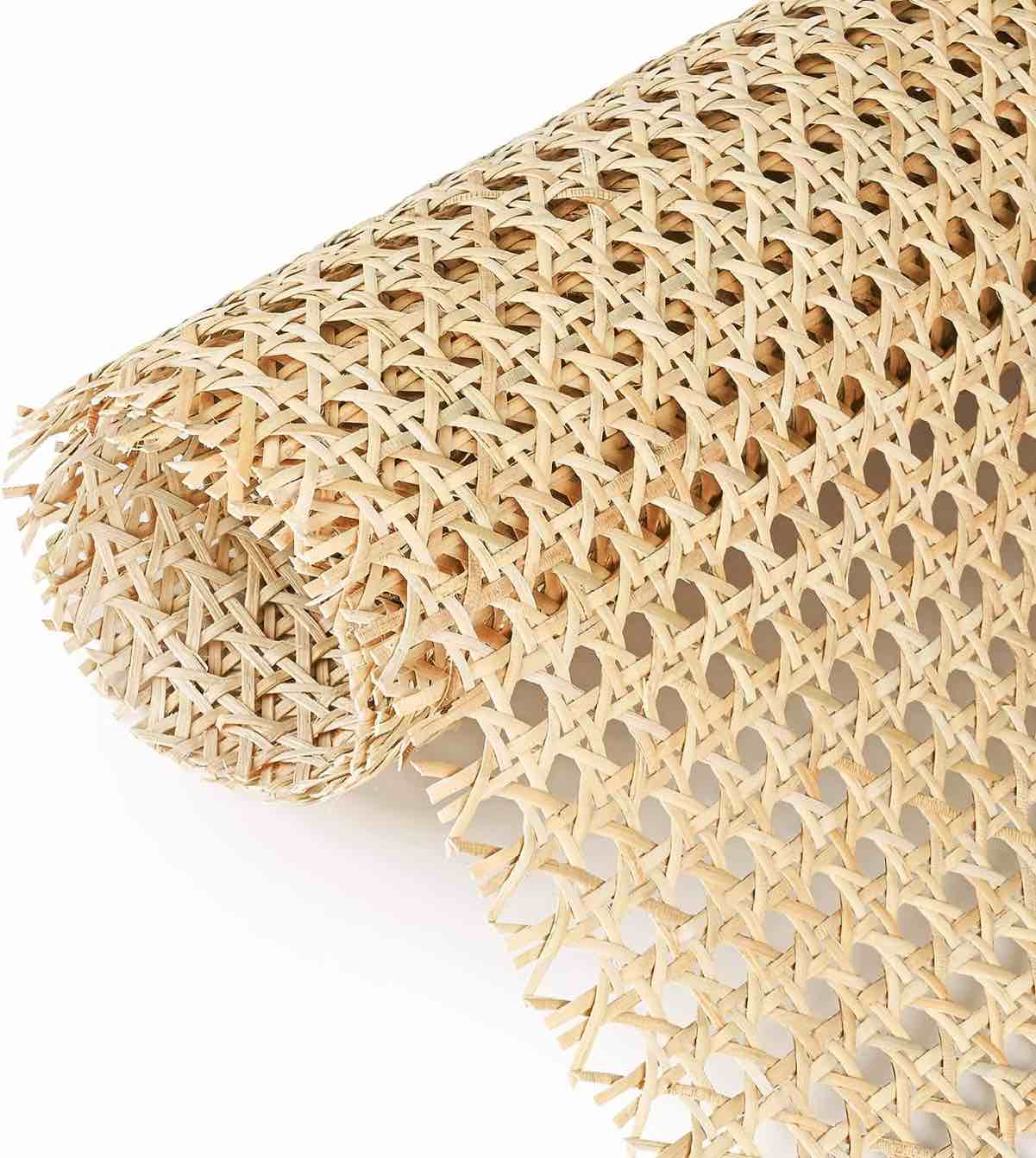 24" Width Cane Webbing 3.3Feet, Natural Rattan Webbing for Caning Projects, Woven Open Mesh Cane for Furniture, Chair, Cabinet, Ceiling