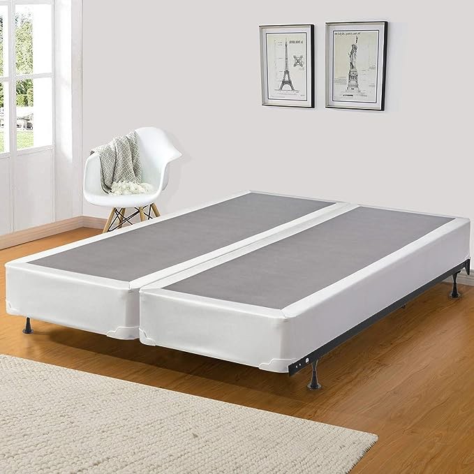 Spring Solution Wood Fully Assembled Traditional Box Spring/Foundation for Mattress, Queen, Beige