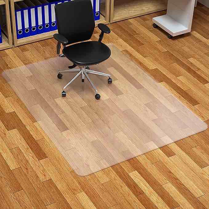 FuturHydro Chair Mat for Hardwood Floor, 46" x 60" Large Clear Office Home Floor Protector Mat, Plastic Rolling Chair Mat for Tile Floor and Gaming Floors (Rectangle)