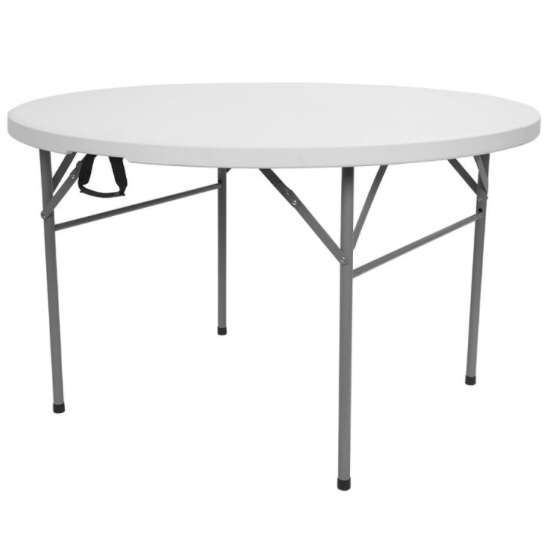 Zimtown Portable Plastic Folding Table 48" Round Surface