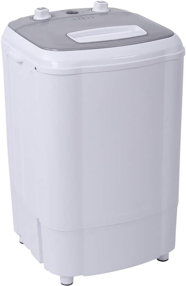 ZOKOP Compact Single Tub with Built-in Drain Pump XPB38-ZK3 10lb Elution Integrated Semi-automatic Gray Cover Washing Machine