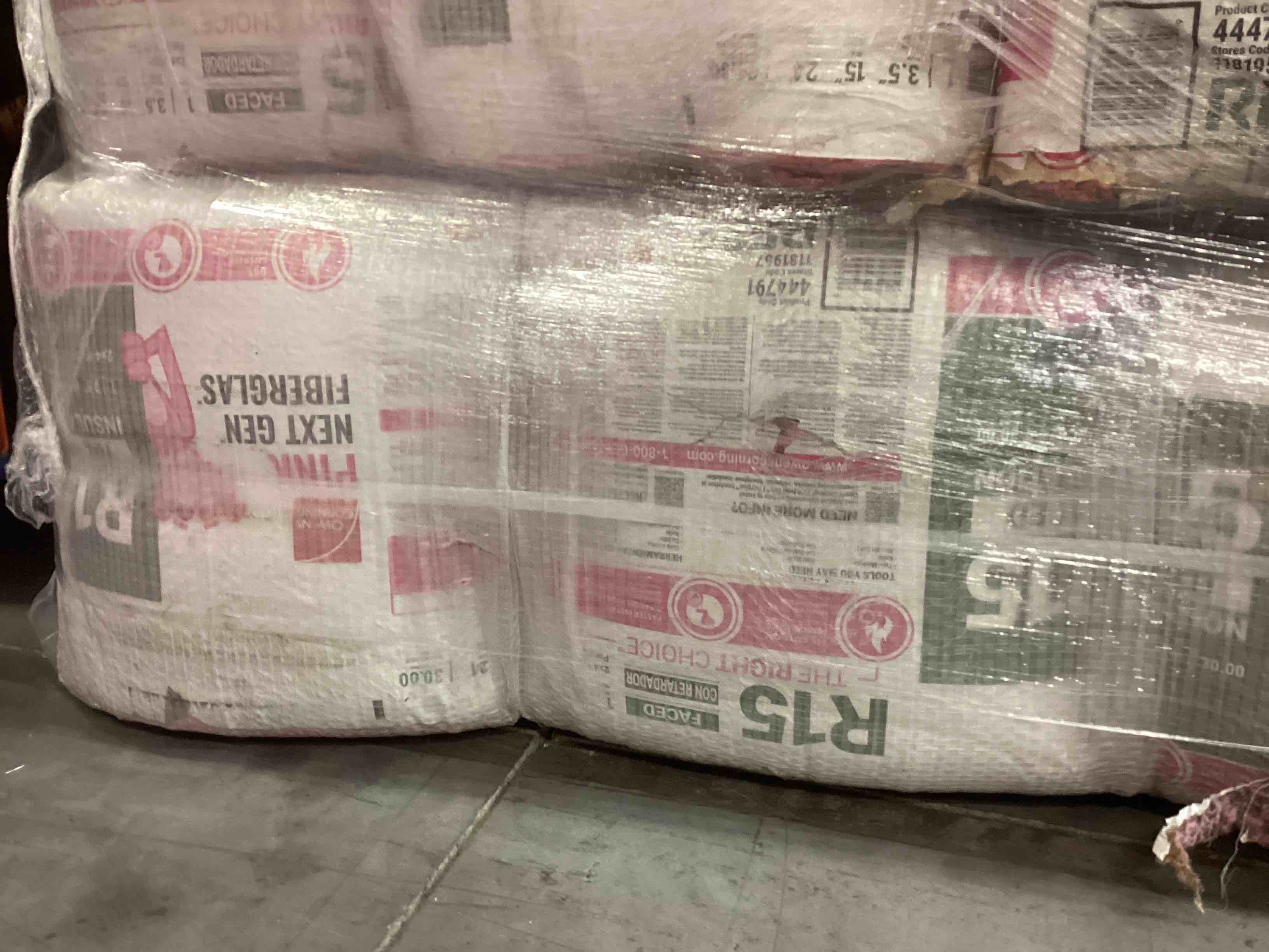 12 rolls r15 15” faced insulation your bid per roll