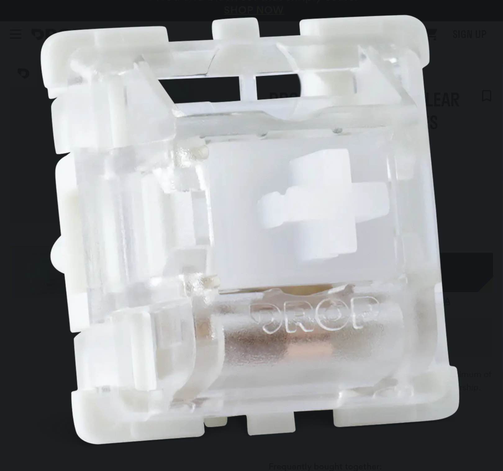 drop Holy panda X clears switches  lubed 35 pack 5 pin 
