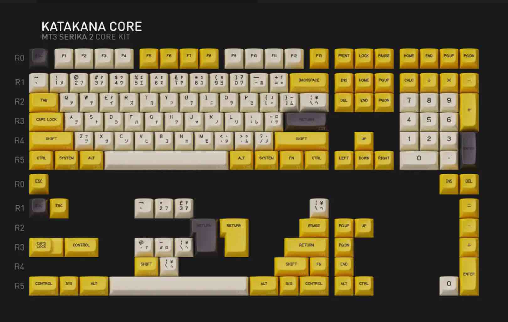 DROP + ZAMBUMON MT3 SERIKA R2 KEYCAP SET