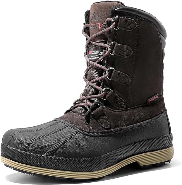 NORTIV 8 Mens Insulated Waterproof Winter Snow Boots