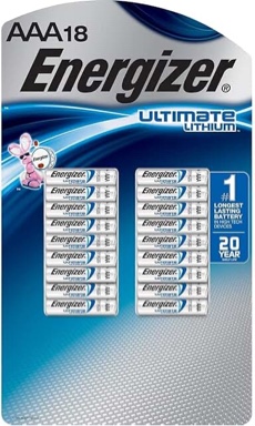 Energizer Ultimate Lithium AAA Batteries  18 Pack