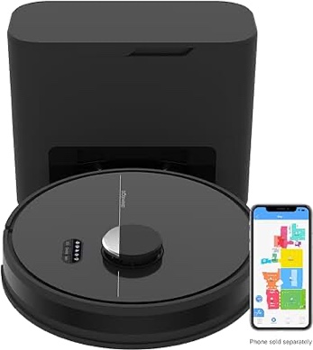 (used) bObsweep - Dustin Wi-Fi Connected Self-Emptying Robot Vacuum and Mop - Night