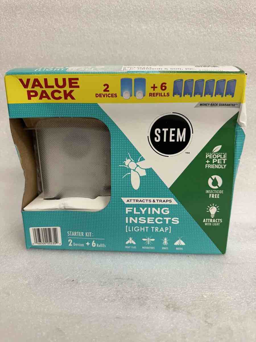 STEM Attracts & Traps Flying Insect Light Trap - 2 Devices +6 Refills Value Pack