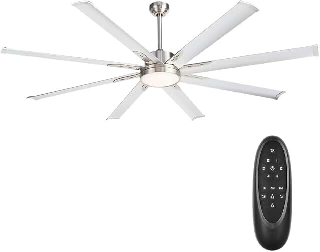 72” Ceiling Fan, Remote Control Suitable For Outdoor Areas