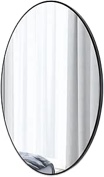 SCWF-GZ 20x30 Oval Mirror Round Full Length Wall Mounted Hanging or Against Wall Metal Frame Dressing Make-up Mirrors for Entryway Bedroom Bathroom Living Room 30 20 inch Black Black Oval(30x20)