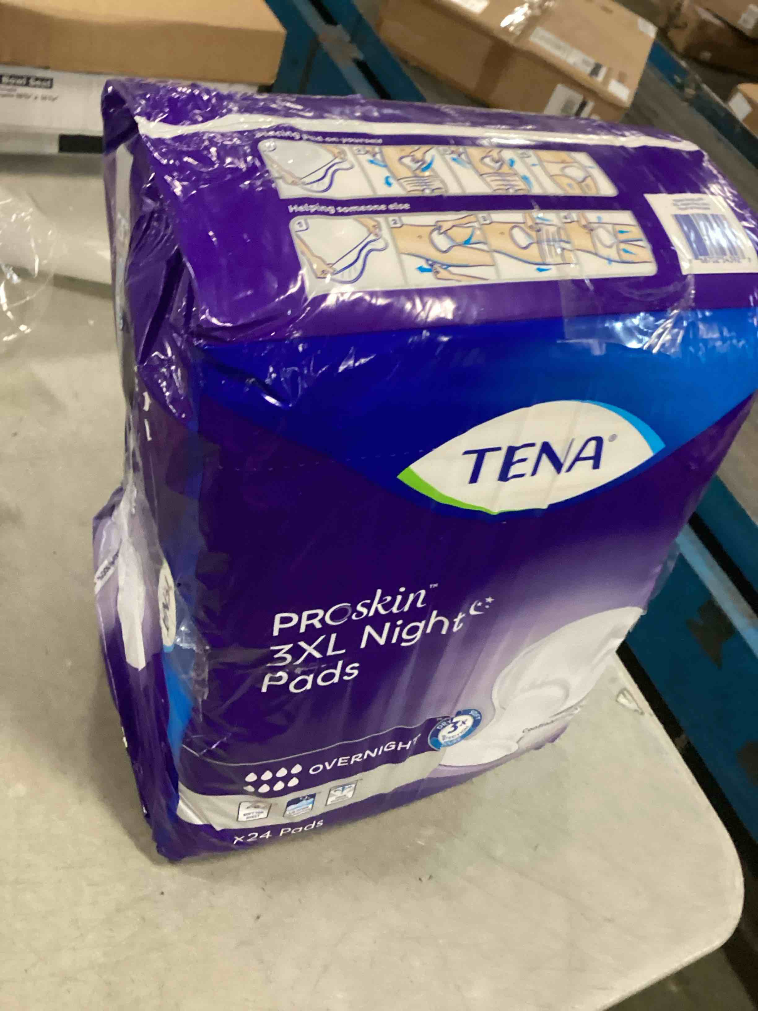 Tena ProSkin 3XL Incontinence Pads Overnight Absorbency 24 Ct