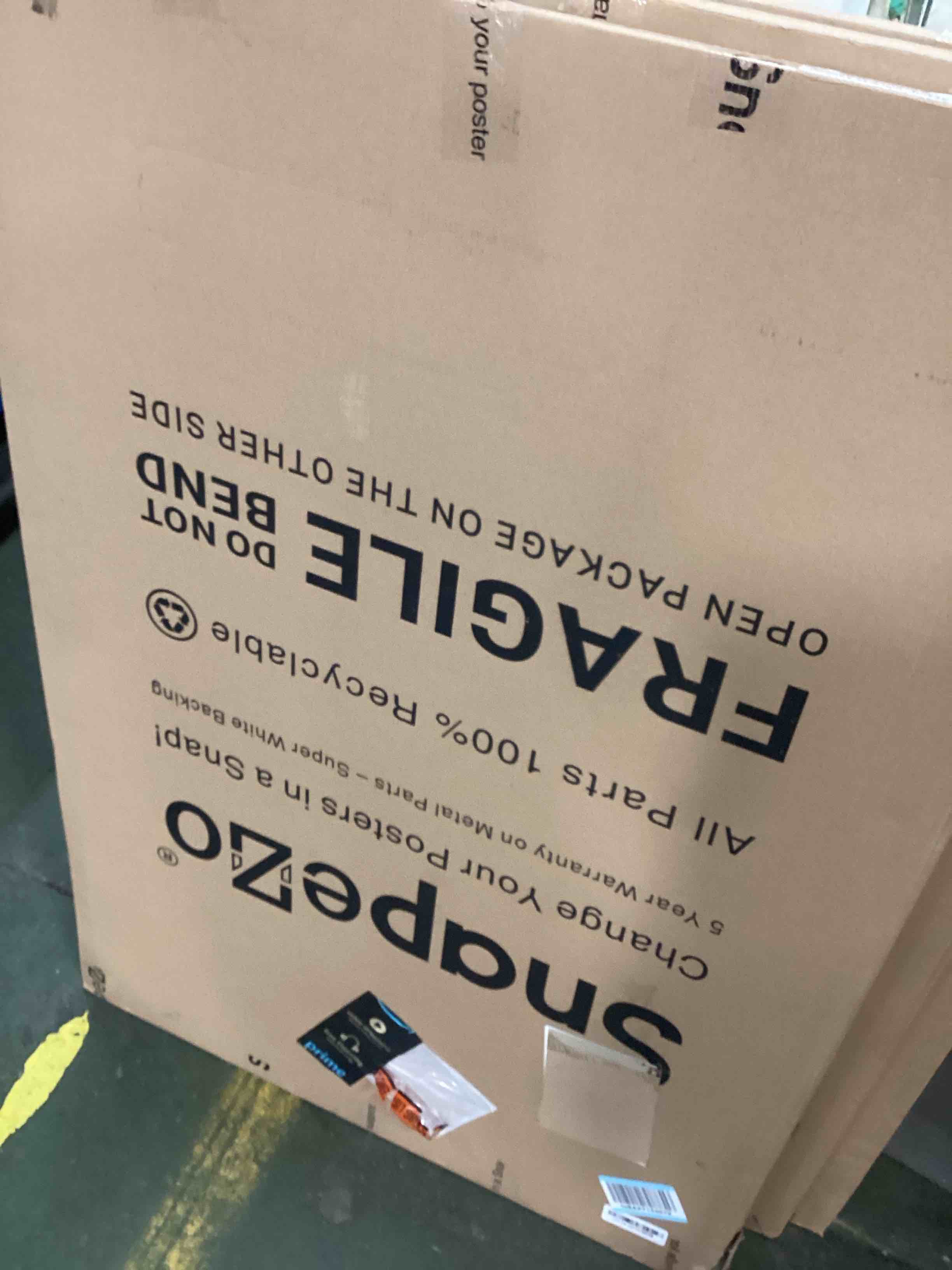 SnapeZo Poster Frame 27x40 Inches, White 1.2 Inch Aluminum Profile, Front-Loading Snap Frame, Wall Mounting, Premium Series