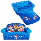 Marshmallow Furniture, Paw Patrol 3-in-1 Slumber Sofa, Foam Toddler Nap Mat with Attached Blanket