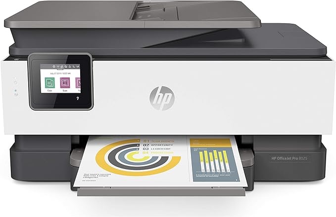 HP OfficeJet Pro 8025 All-in-One Wireless Color Printer, Smart Home Office Productivity, HP Instant Ink, Works with Alexa (Preview For Condition)