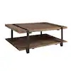 Modesto 48 in. Rustic/Natural Large Rectangle Wood Coffee Table with Shelf