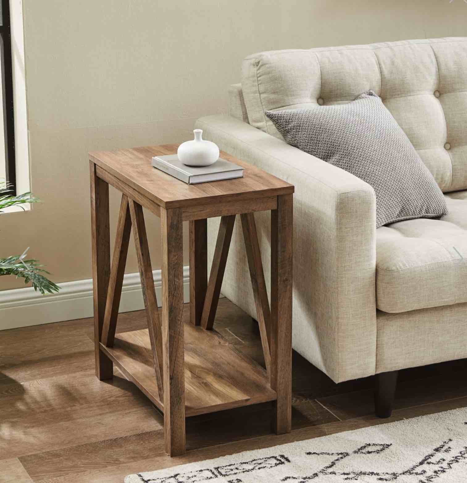 Narrow A Frame Side Table - Reclaimed Barnwood
