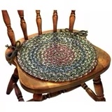 Rhody Rug KA23A015X015-4 Katie Multi Braided Chair Pads&#44; Dark Taupe - Set Of 4