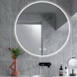 Fynigto Round LED Bathroom Mirror with Lights, 30 Inch Backlit Bathroom Vanity Mirror Wall Mounted Mirror with Anti-Fog, 3-Color Dimmable Lights and Brightness Memory