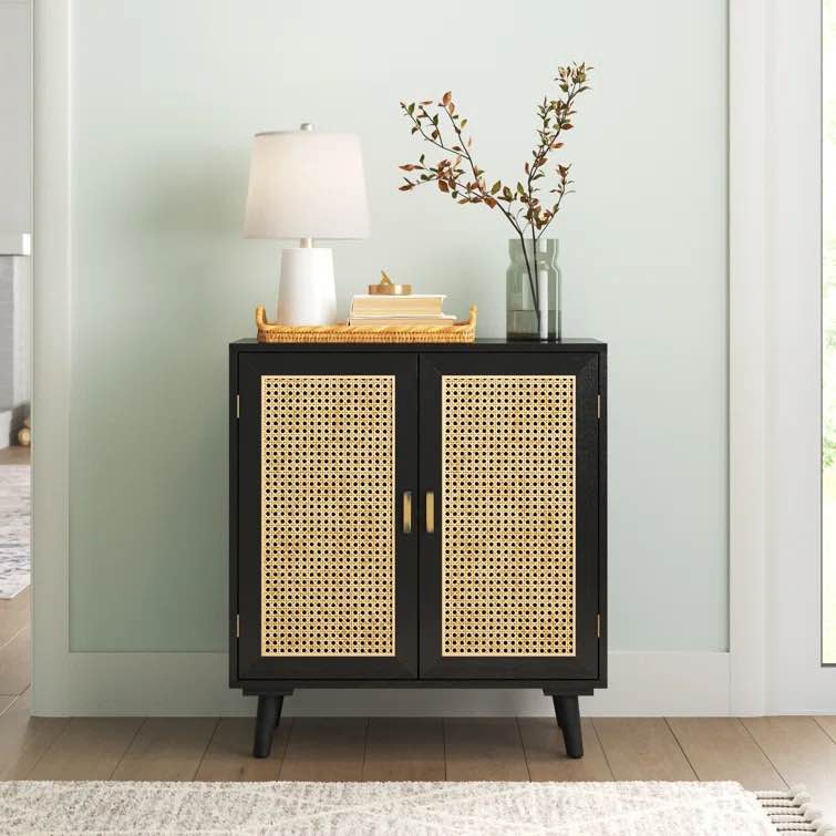 Black Carpinteria 31in Tall 2 - Door Accent Cabinet