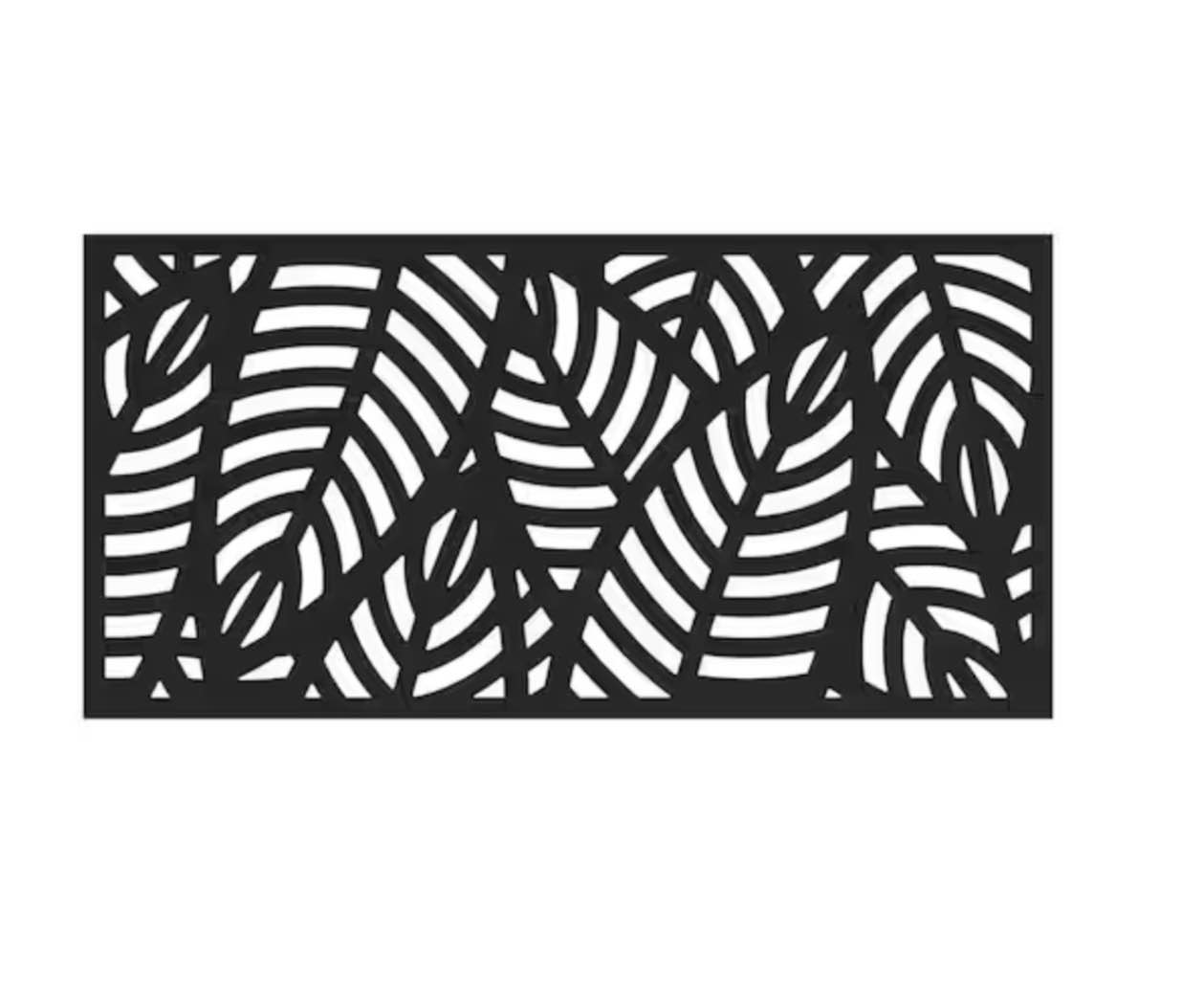 3 ft. x 6 ft. Sanibel Black Polypropylene Decorative Screen Panel
