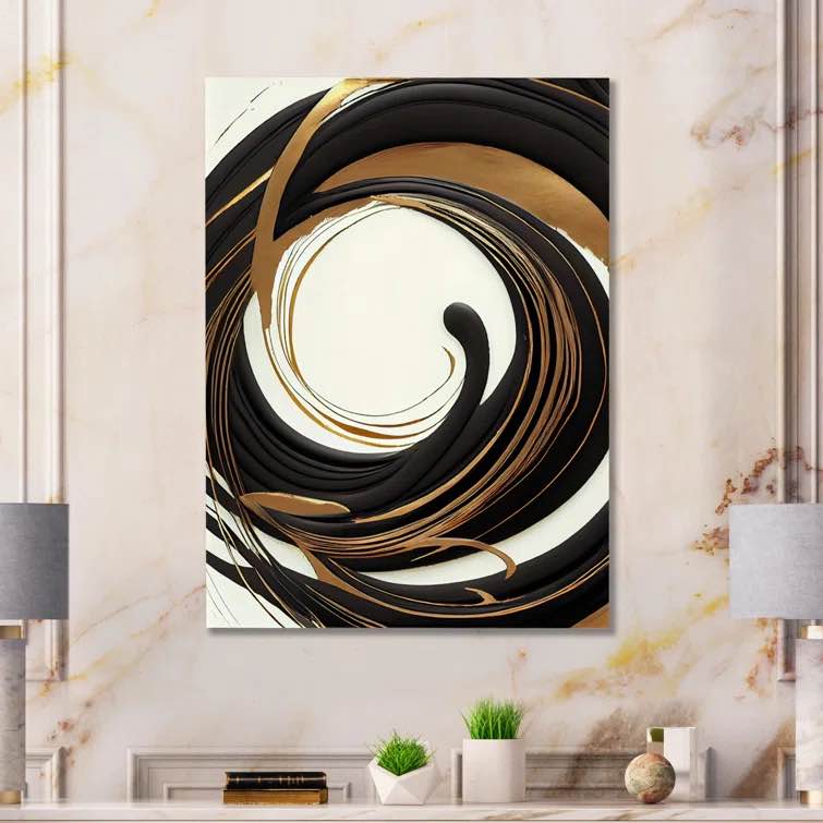 40in H x 30in W x 1in D Lochan Metal Abstract Wall Decor