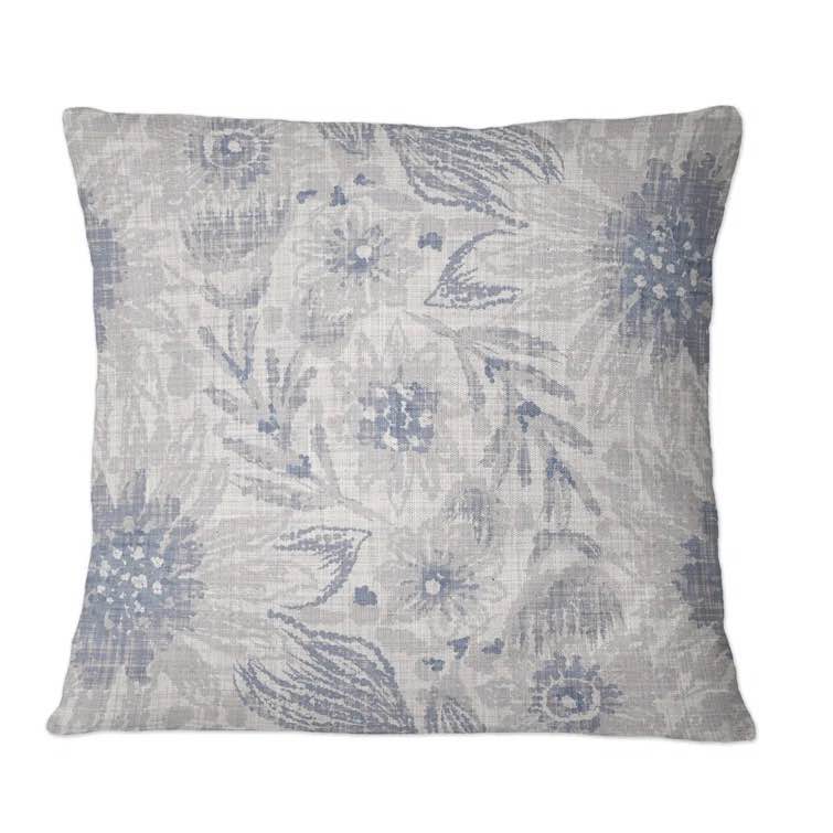 Floral Polyester Throw Pillow