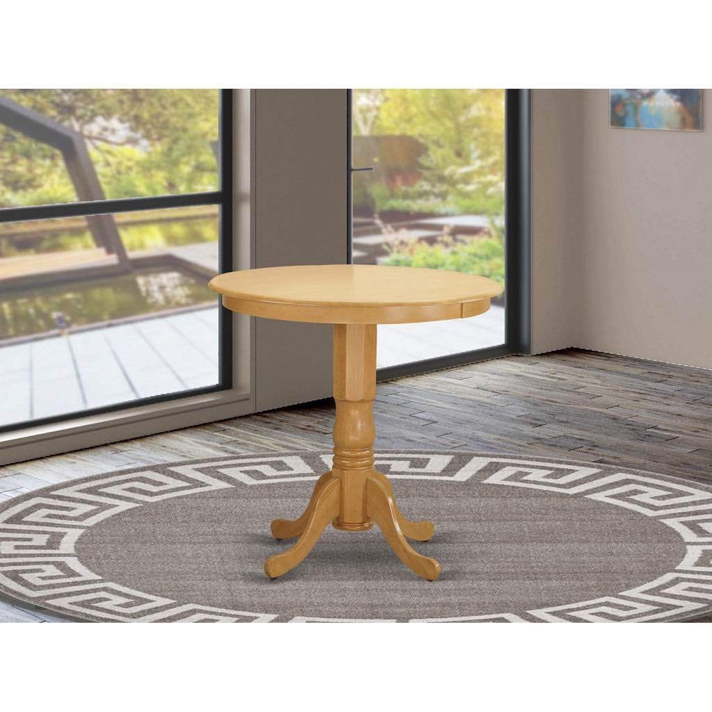 East West Furniture JAT-OAK-TP Jackson Counter Height Dining Table - a Round Dinner Table Top with Pedestal Base, 36x36 Inch, Oak(pedestal only,INCOMPLETE)