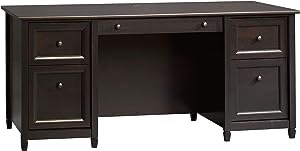 Sauder Edge Water Executive Desk, Estate Black finish box 1 of 2 