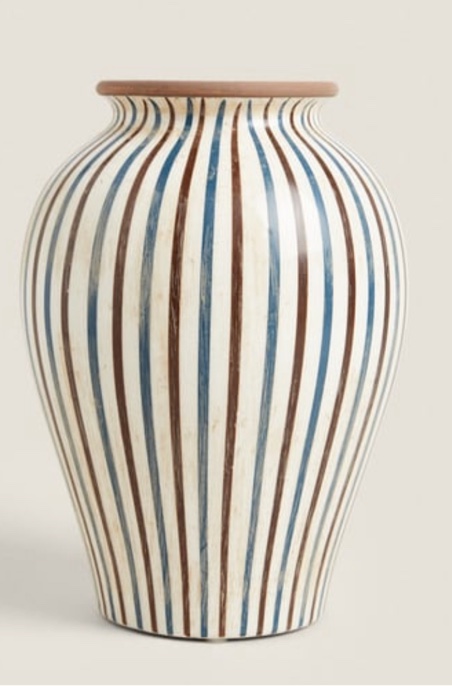 STRIPED CERAMIC VASE
