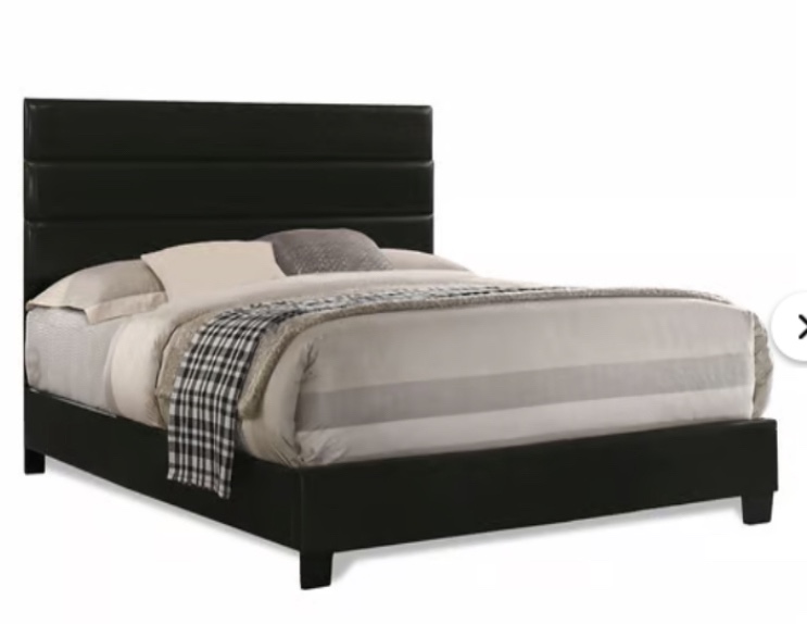Bella Esprit Alba Black King Upholstered Bed