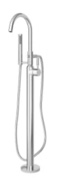 Single Handle Floor Mounted Tub Filler with Handshower