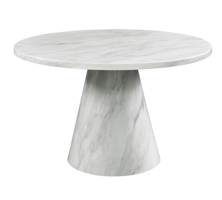 Picket House Furnishings Odette White Round Dining Table Top In White ( incomplete table top only ) 