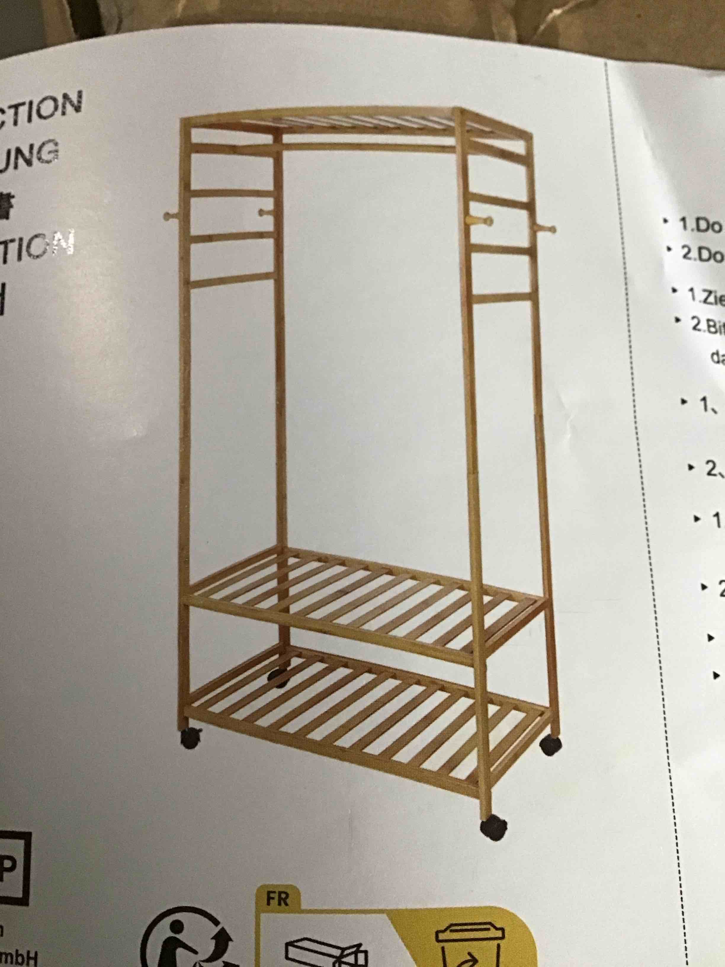 unho rolling bamboo storage rack 