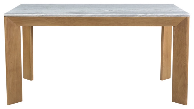 Angle Ashen Grey Marble Dining Table Rectangular ( incomplete Table top only )