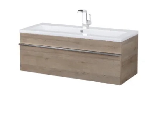 Cutler Kitchen and Bath Trough 42" Wall Mounted / Floating Single Vanity Set with Acrylic Vanity Top