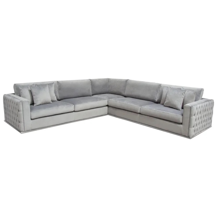 Envy Velvet Sectional ( incomplete  right arm sofa only )