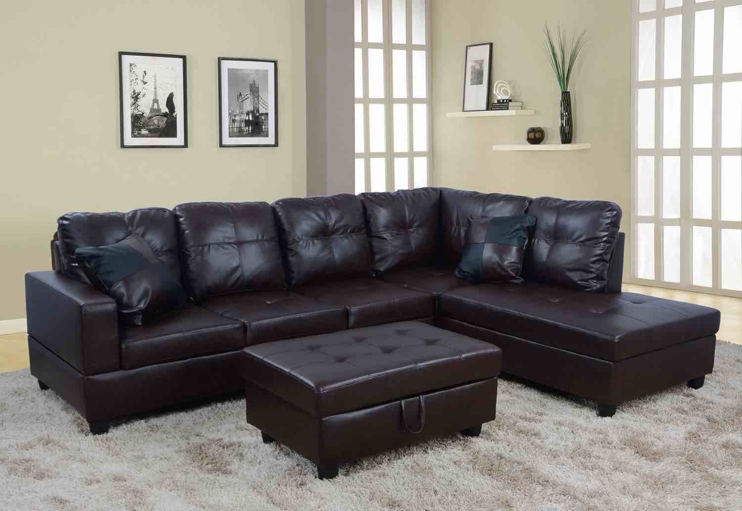 Lifestyles Furniture square arm sectional F09825B-S (incomplete sofa only) (similar to stock photo)