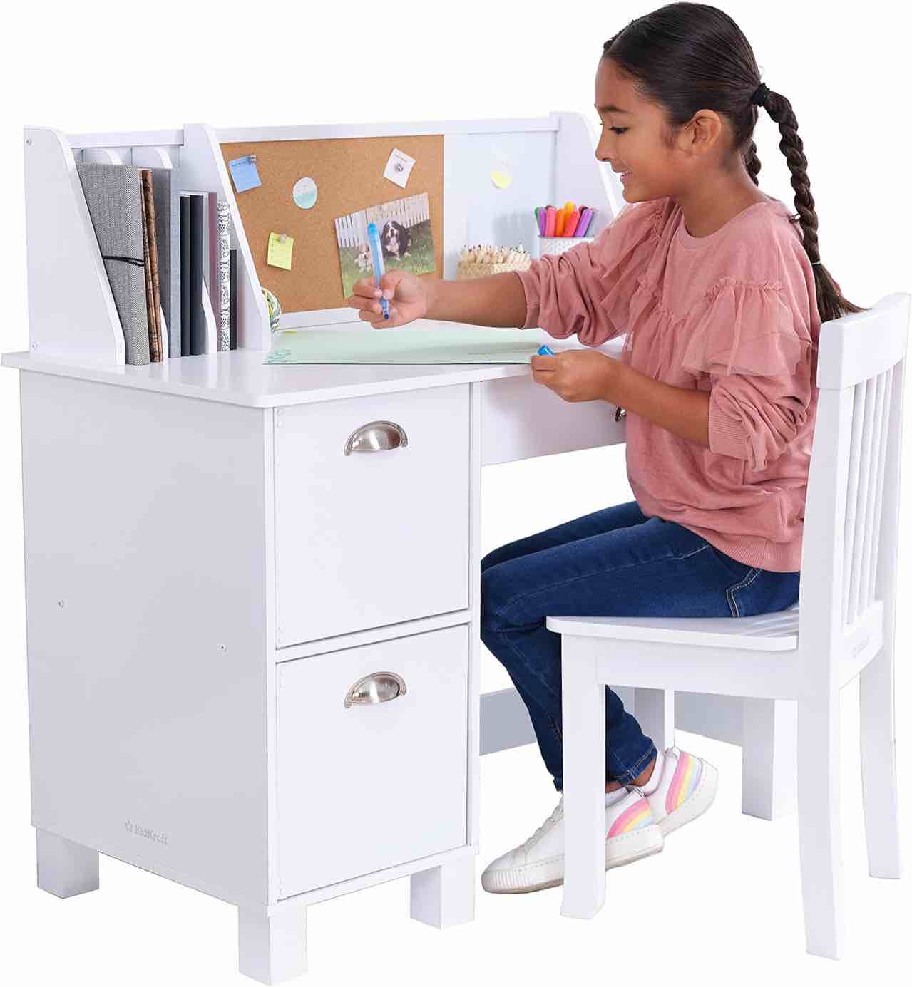 Wooden Study Desk for Children with Chair
