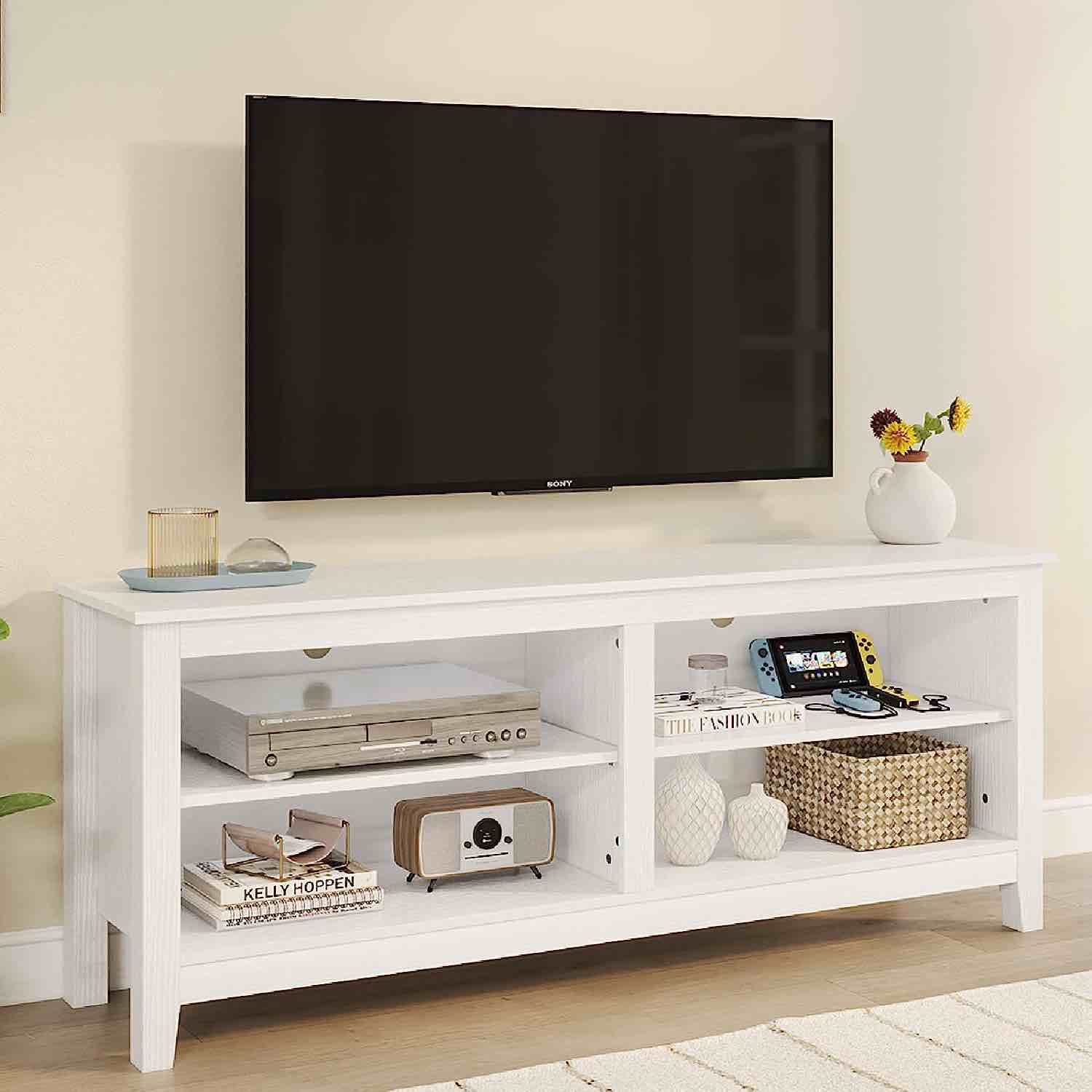 Classic 4 Cubby TV Stand *similar to stock photo*