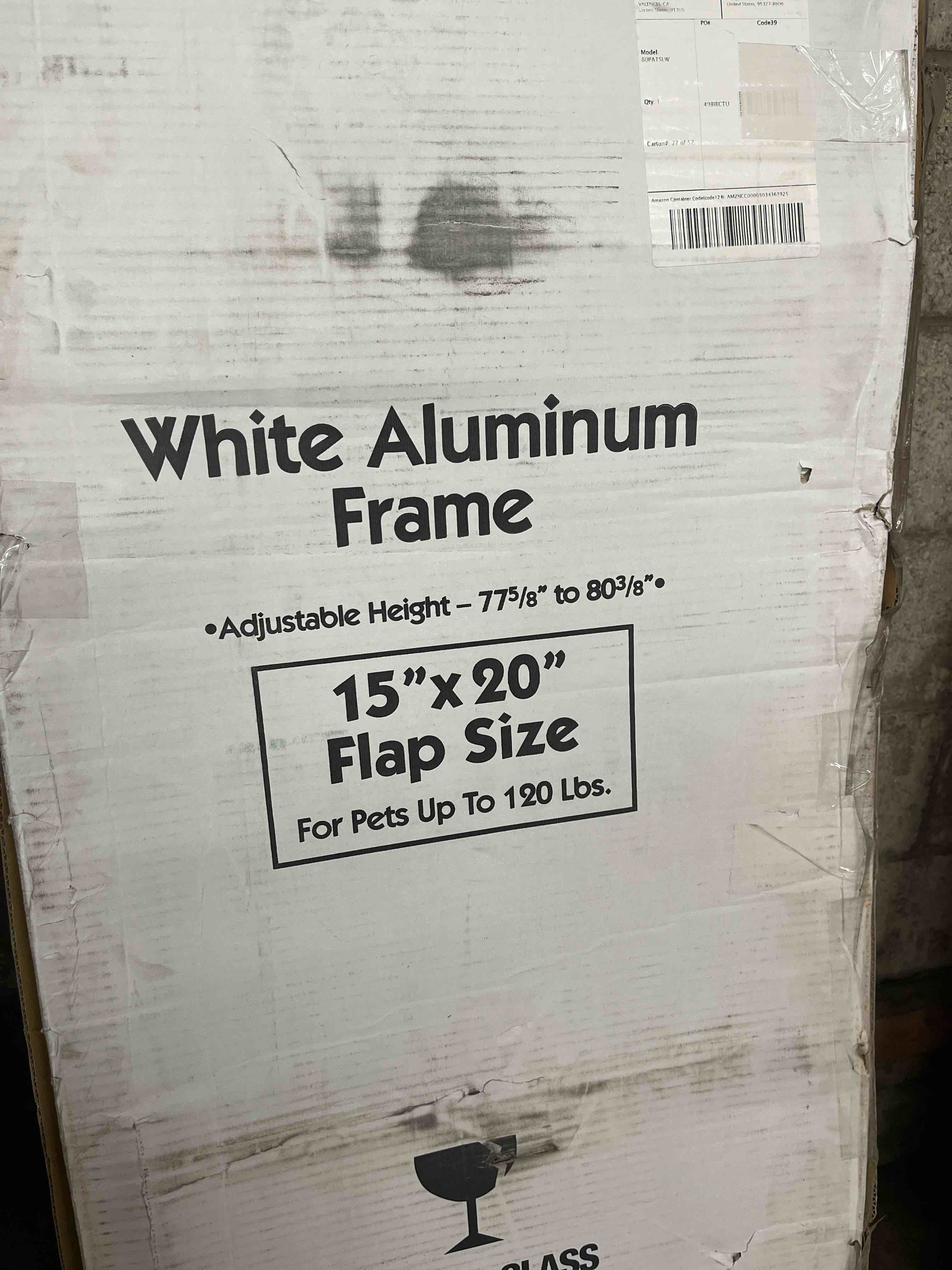 Ideal Pet Products 80" Fast Fit Aluminum Pet Patio Door