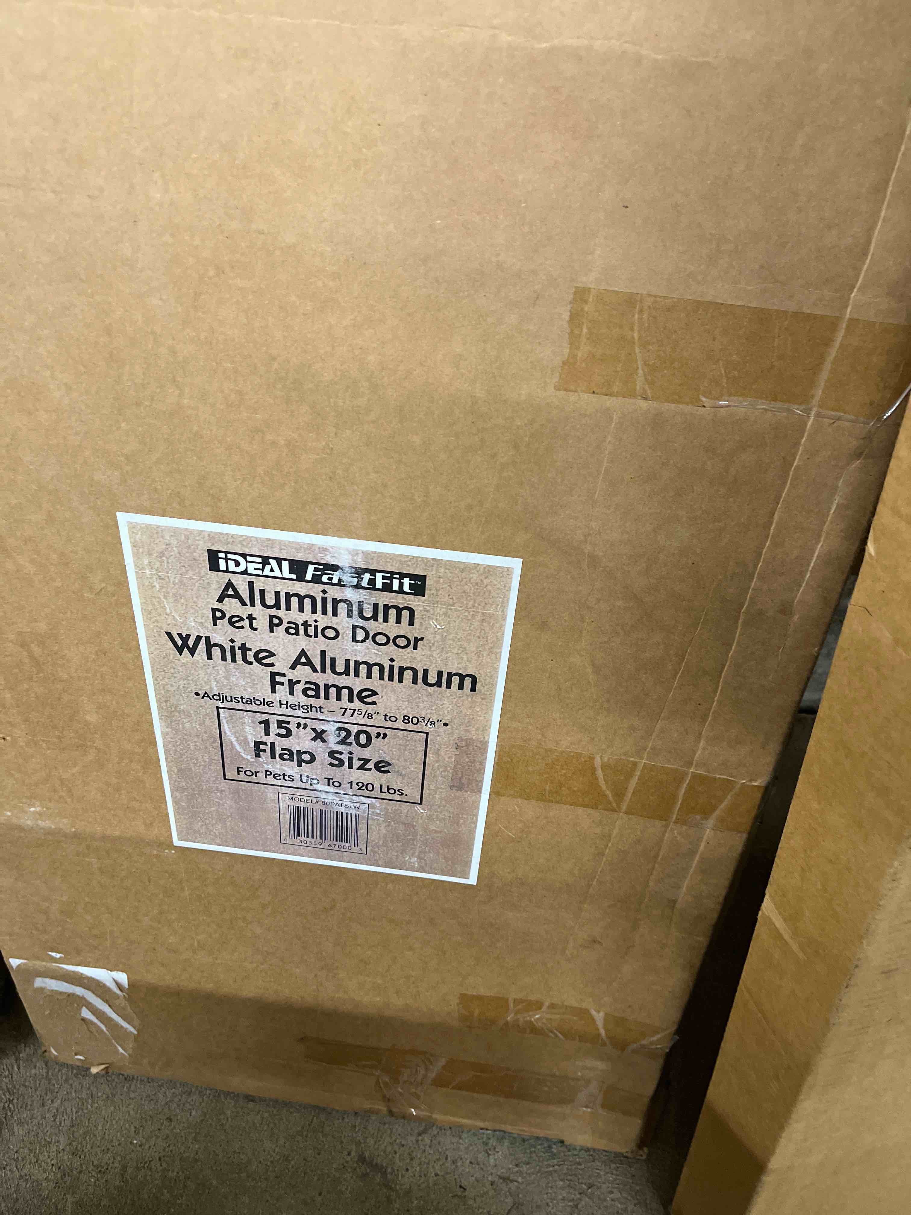 Ideal Pet Products 80" Fast Fit Aluminum Pet Patio Door