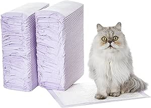 Amazon Basics Cat Pad Refills for Litter Box, Fresh Scent - Pack of 100