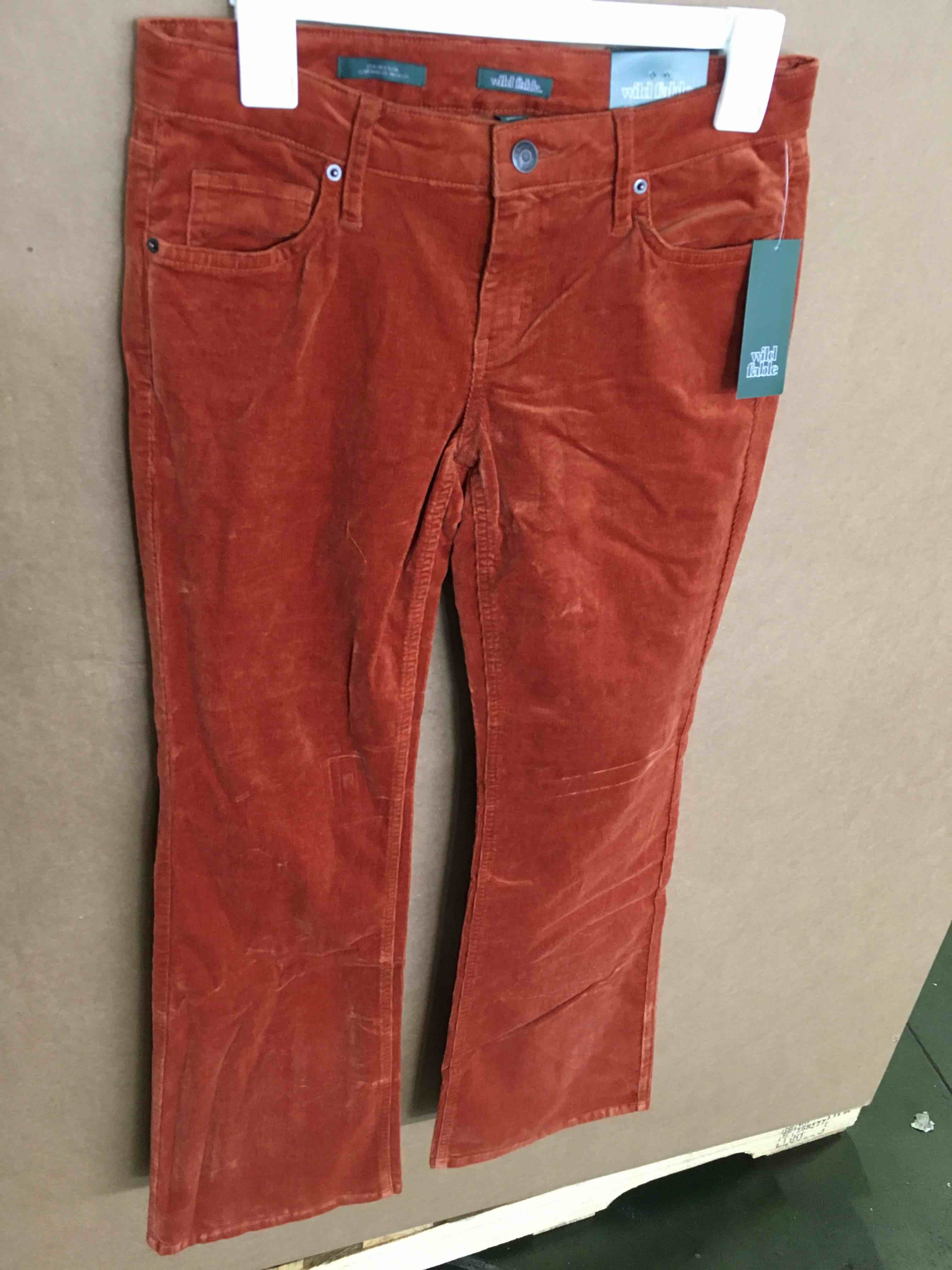 Size 8 Wild Fable Orange Corduroy Cropped Flare Pants Women’s 
