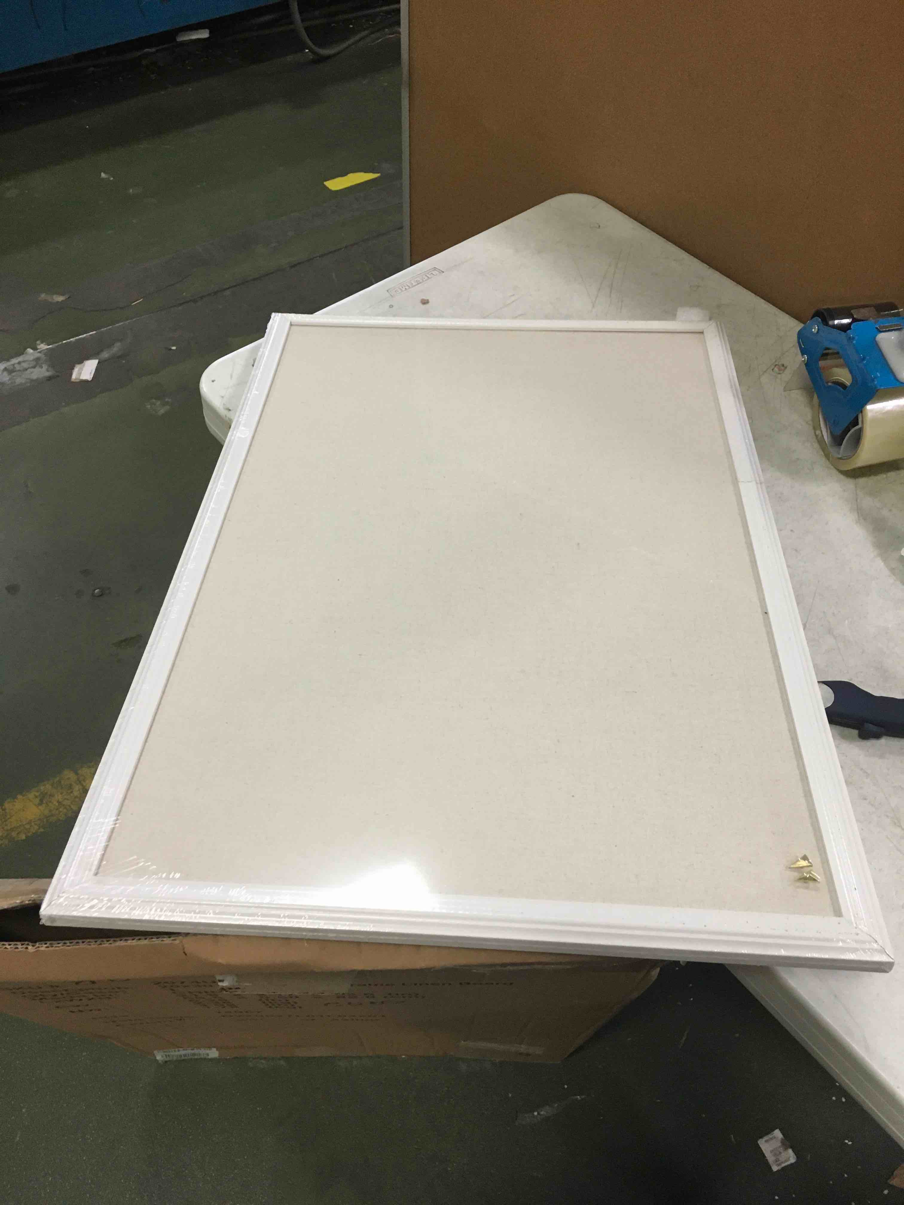 20x30 White Wood Frame Linen Board