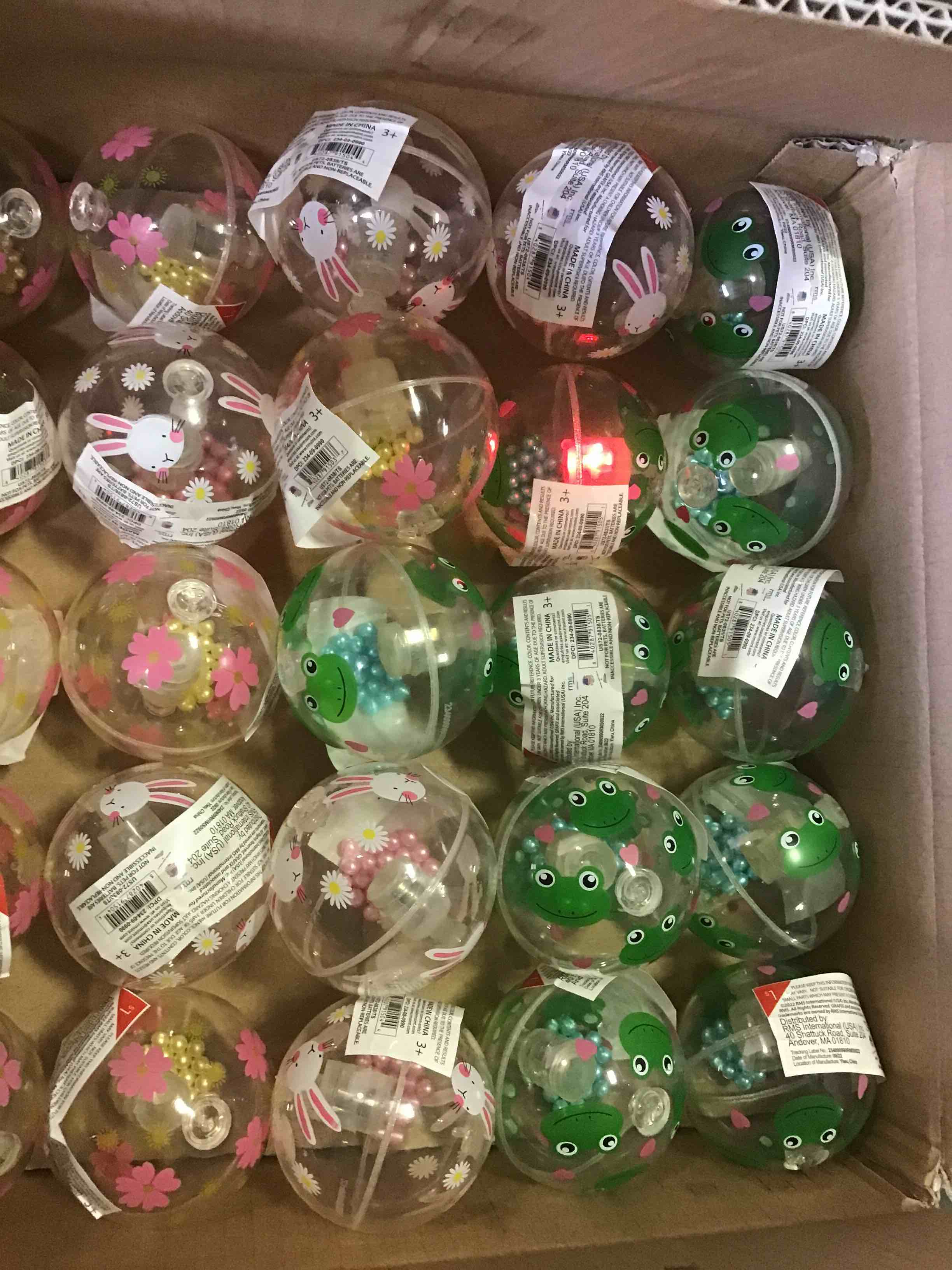case pack of 25 assorted light up balls 