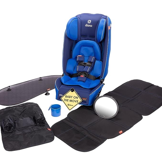 Diono Radian 3RXT Bonus Pack All-in-One Convertible Car Seat with 6 Travel Accessories, blue 